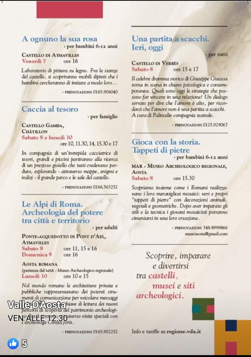 #3aprile Tante proposte interessanti e divertenti per festeggiare con noi una #Pasqua ... ad #Arte!
#Easter2023
<a href="/Valle_dAosta/">ViverelaValledAosta</a> <a href="/vdaufficiale/">Regione Autonoma Valle d'Aosta</a> <a href="/Abb_Musei/">Abbonamento Musei</a> <a href="/guichardaz/">Jean-Pierre Guichardaz</a> <a href="/aostasera/">AostaSera.it</a>