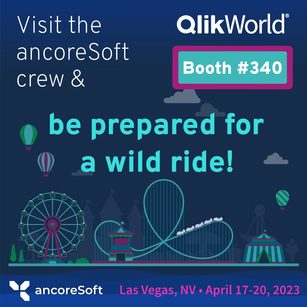Full speed ahead to #QlikWorld 2023! 
Live product demos and handy loot await you at #booth 𝟯𝟰𝟬, along with a crew of surprise guests discussing their in-depth telltale insights. We have so much still to share before the big event and we can’t wait to meet you there!🙌
