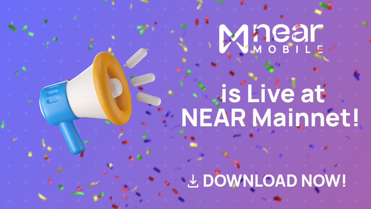 🔥We're thrilled to announce that <a href="/NEARMobile_app/">NEAR Mobile | Privacy DEX & Wallet</a>  is LIVE🔥 on <a href="/NEARProtocol/">NEAR Protocol</a> 🟢 MAINNET🚀

Try it now📲
🍎 iOS: apps.apple.com/app/near-mobil…
👾 Android: play.google.com/store/apps/det…

Access #NEAR NFT, Tokens, Staking &amp; News, available in 🇺🇦🇪🇸🏴󠁧󠁢󠁥󠁮󠁧󠁿🇮🇹🇷🇺🇮🇩🇫🇷 

🔃 Share it with the 🌍 #NEARisNOW