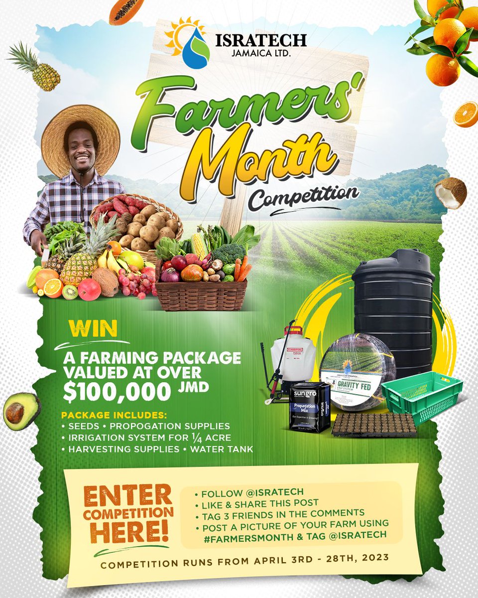 isratechja's tweet photo. We are back with your favourite Instagram giveaway👨🏽‍🌾👨🏽‍🌾👨🏽‍🌾

Here's a chance to win with Isratech

To enter, go to our Instagram Page!

Competition ends APRIL 28, 2023

Please note: This is an Instagram Competition https://t.co/zUJniXJu8x