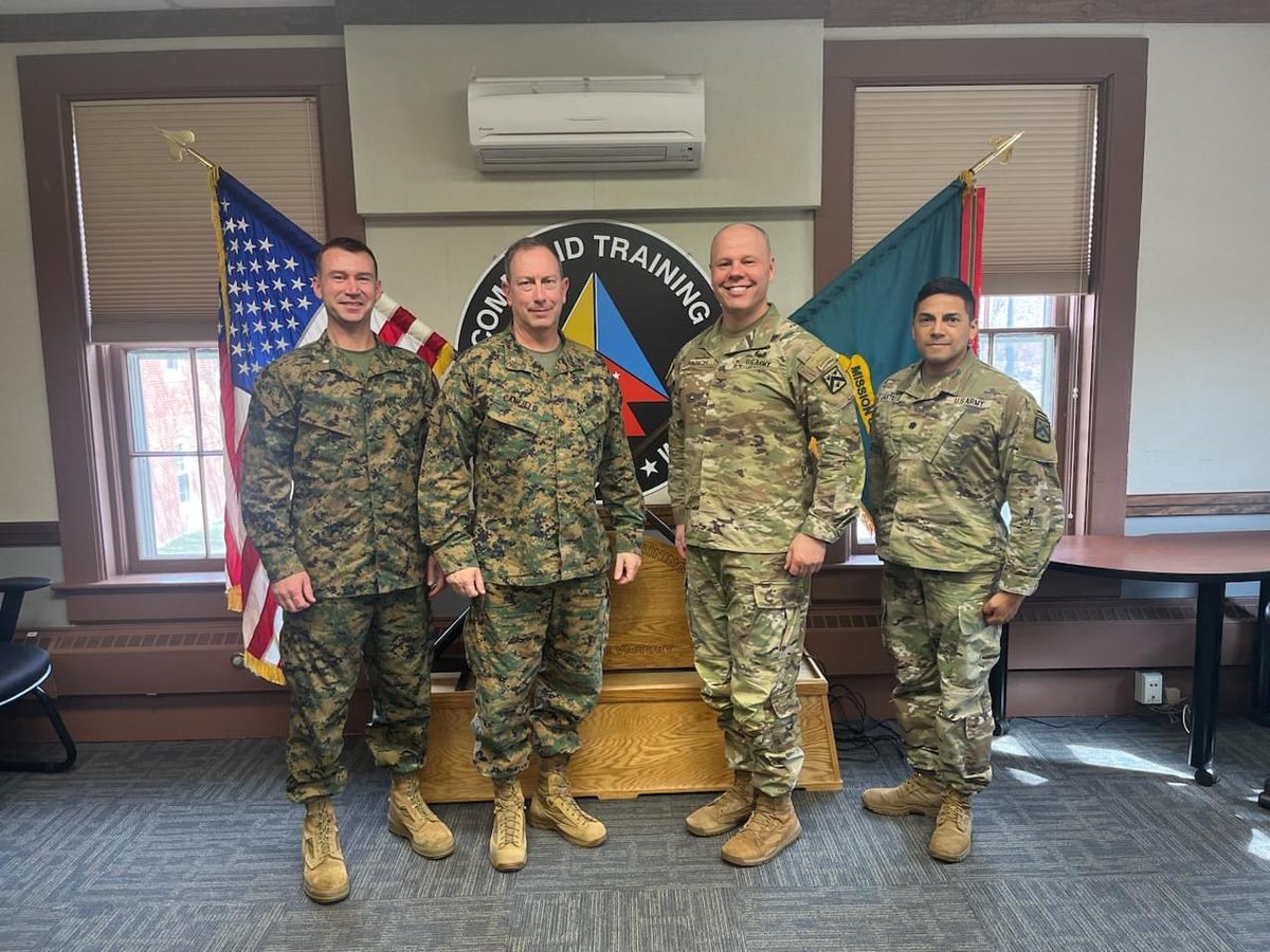 Our command team connected with <a href="/USMC/">U.S. Marines</a> counterparts from MAGTF Staff Training Program. They discussed the future of multi-domain operations, complexities of the Joint fight, &amp; training integration to increase <a href="/USArmy/">U.S. Army</a> &amp; Marines’ mission readiness

#ThisWe’llDefend | #SemperFidelis
