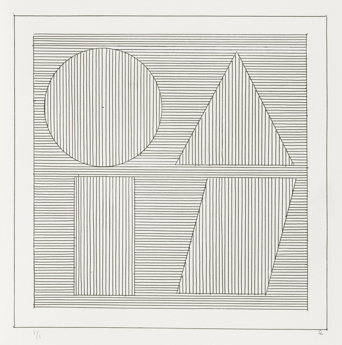 Sol LeWitt, Plate (folio 54) from Six Geometric Figures and All Their Combinations, Volume II, 1980 #museumofmodernart #museumarchive moma.org/collection/wor…