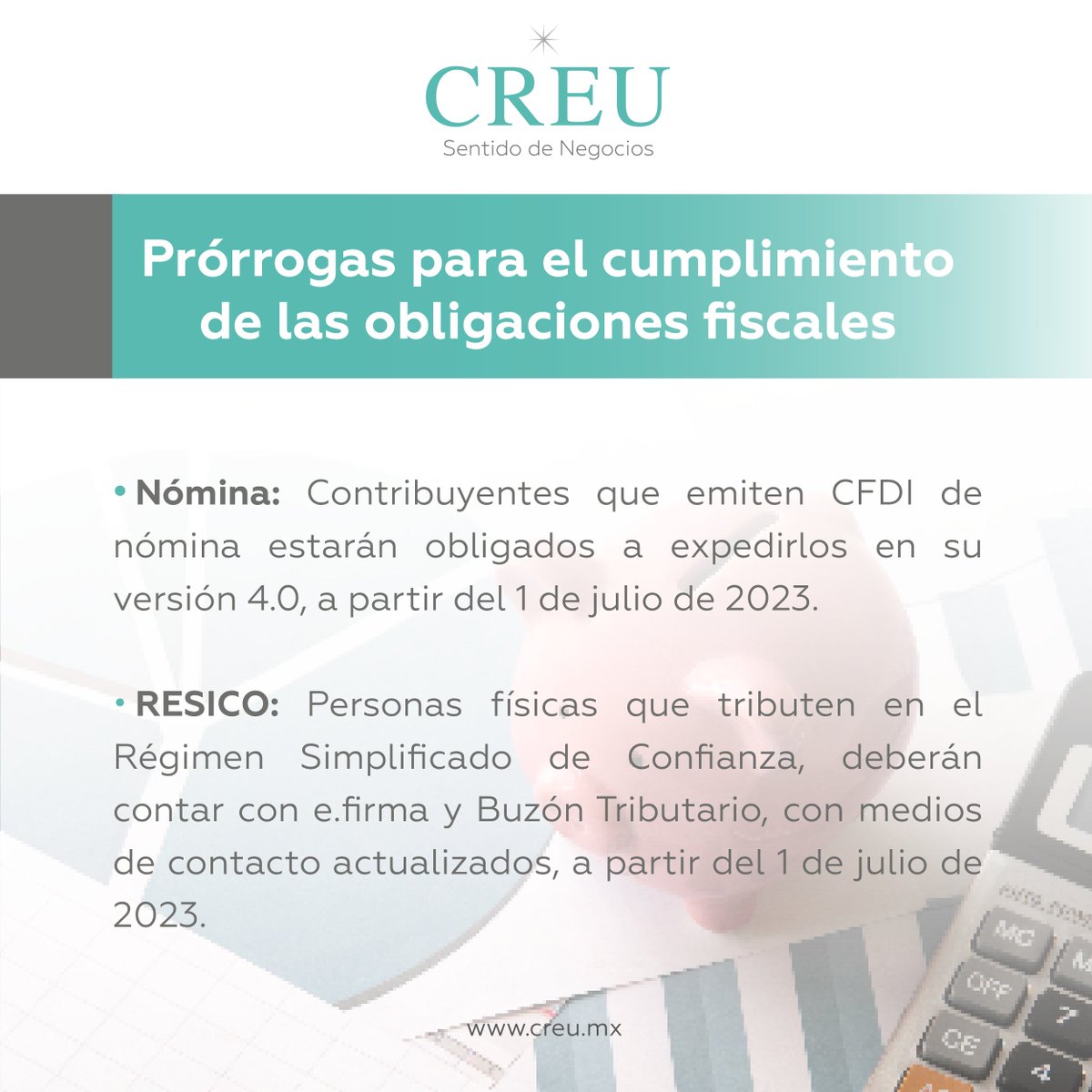 CREUQRO's tweet photo. 📈📌El SAT busca dar la mejor atención al contribuyente, por ello se otrogan las siguientes facilidades para el cumplimiento de sus obligaciones fiscales: https://t.co/tj1qmUEZdO