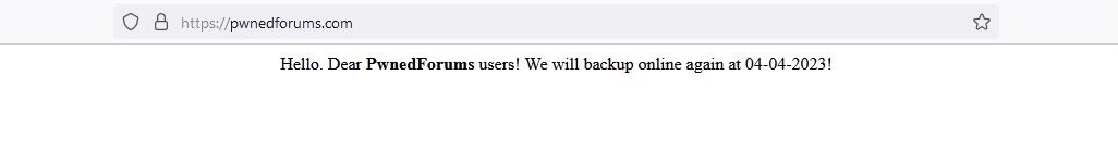 sky31337's tweet photo. #PwnedForums has been closed for the maintenance (due to the recent hack) 🙃🫠

@solminingpunk @D4RKR4BB1T47 https://t.co/ES9EhiGJlx