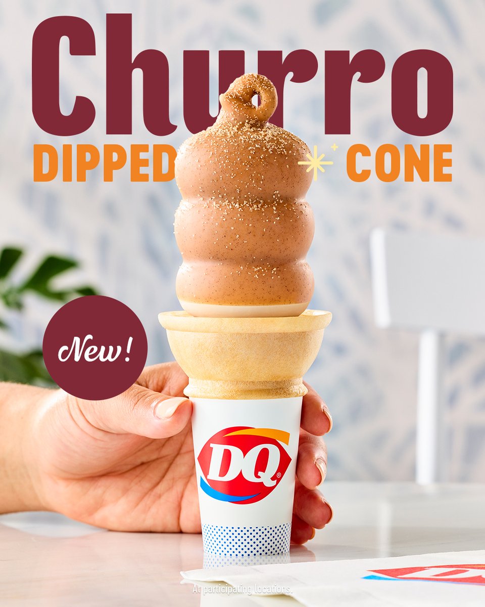 Dairy Queen on Twitter "How to top off a Churro Dipped Cone? Sprinkle