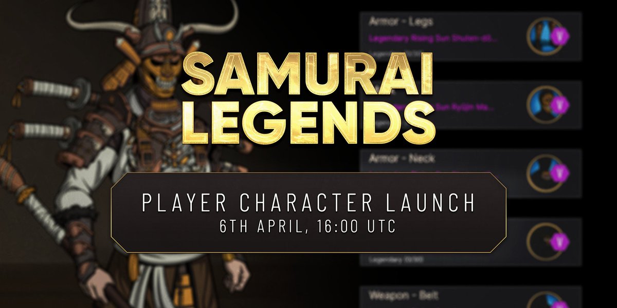 samuraiverse's tweet photo. ⛩️ LAUNCH UPDATE ⛩️

We have a release date for the much anticipated Player Character Update to Samurai Legends! 🗻

Sharpen your katanas because April 6th will be the day you will be able to access and customize your Player Character. 🥷

#BNBChain #BecomeLegend @BNBCHAIN https://t.co/G06964E4A8