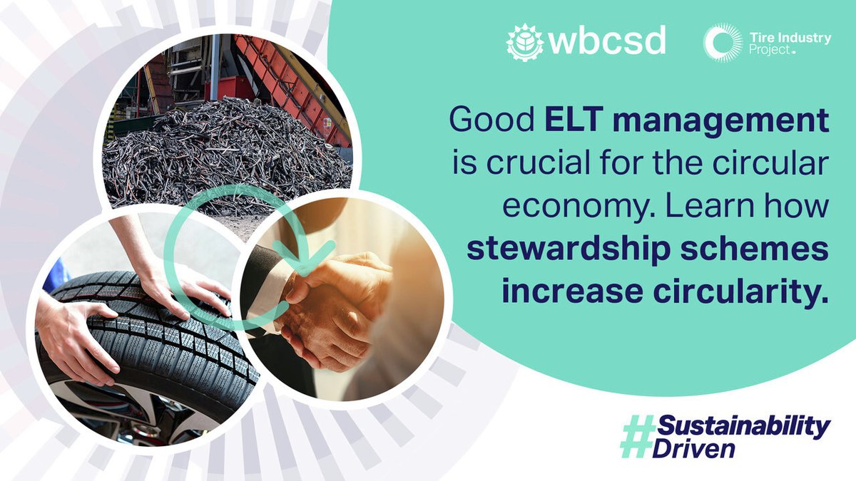 The #tire industry regularly collaborates with value-chain stakeholders on stewardship schemes for the recovery & #recycling of end-of-life tires.

Click to learn about the impact of this good management.

#SustainabilityDriven #Tyres
wbcsd.org/Sector-Project…