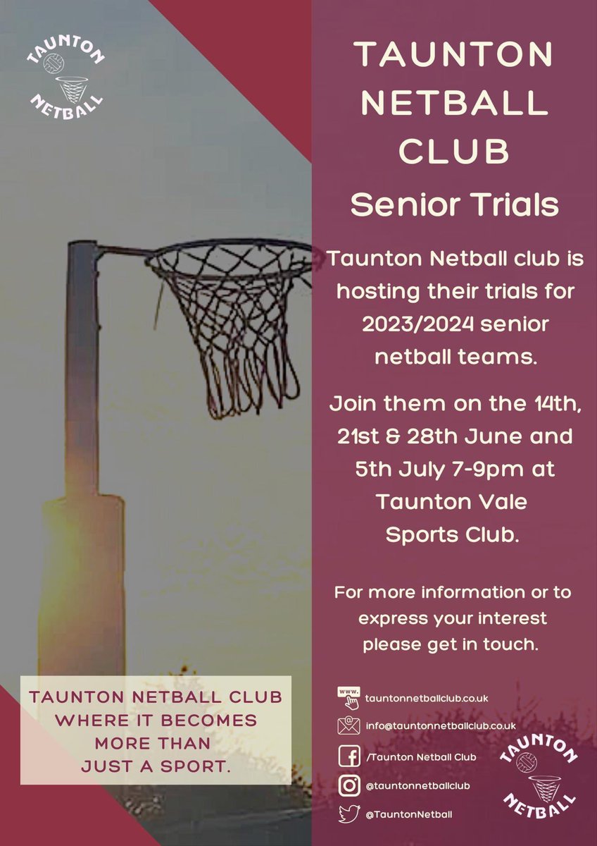 Taunton Netball Club tweet media