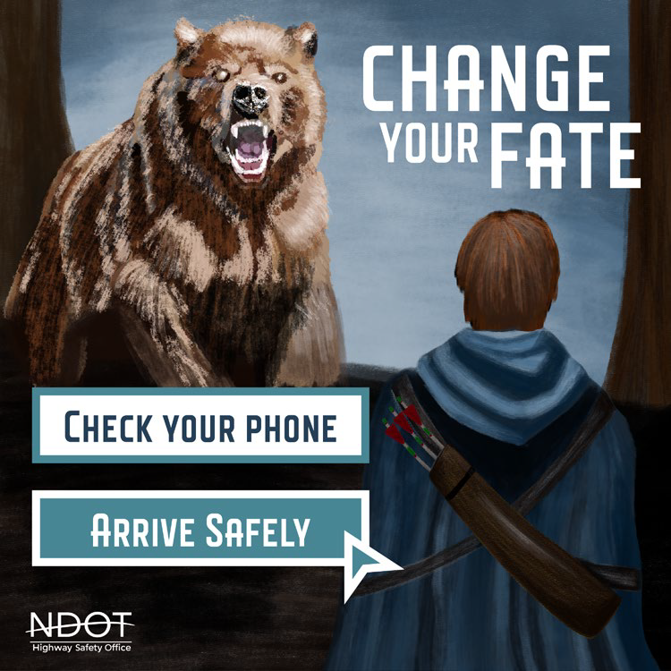 DCSO_TJOwens's tweet photo. Adventurer, beware! Looking at your phone ๐ฑ๐ฑfor just a second can be the difference between life and death. โ #UDriveUTextUPay #DriveSmartNE #NebraskaHighwaySafety #BuckleUpPhoneDown @DCSheriffNE https://t.co/i6EyaHkEAB