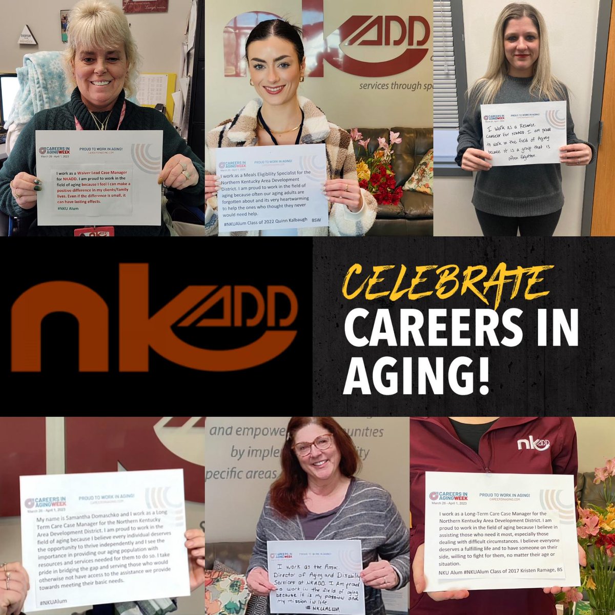nkadd's tweet photo. NKADD Aging and Disability Services Staff participated in the Careers in Aging week by showing why they love working in the field of aging services! https://t.co/mnl0B8cxa5