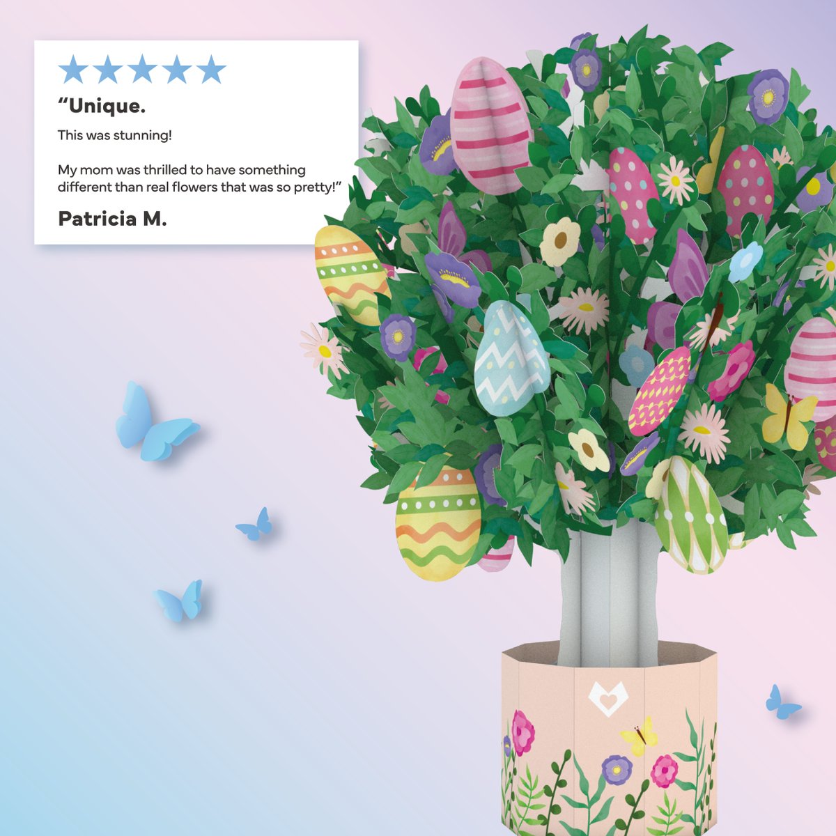Your reviews mean the world to us!  ♥️
•
•
•
#lovepopcards #popupcards #easter #easterideas #bouquets
