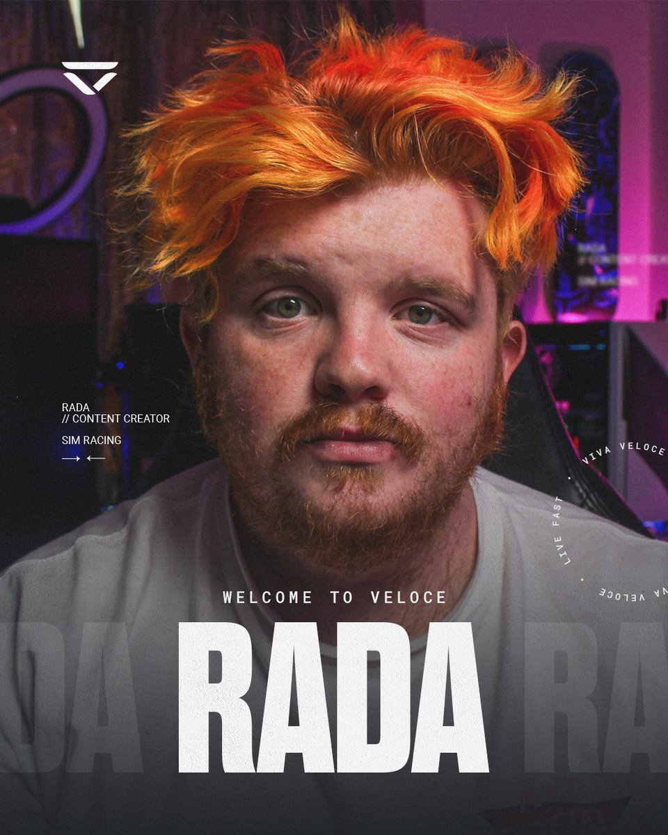 VeloceEsports's tweet photo. Were excited to welcome @RadaLiveTweets to the Veloce family!

Rada is a sim racing drifter and modder, expect more custom content and car giveaways in the near future!

We can't wait to get started 🔥 https://t.co/eQgdgj1FXj