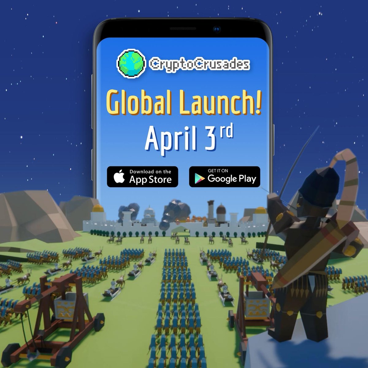 Hello Leaders!

CryptoCrusades is now available in ALL REGIONS! Download now for iOS and Android!!

#blockchain #game #videogame #mobilegame #blockchaingame #NFT #NFTs #gamedev #gameplay