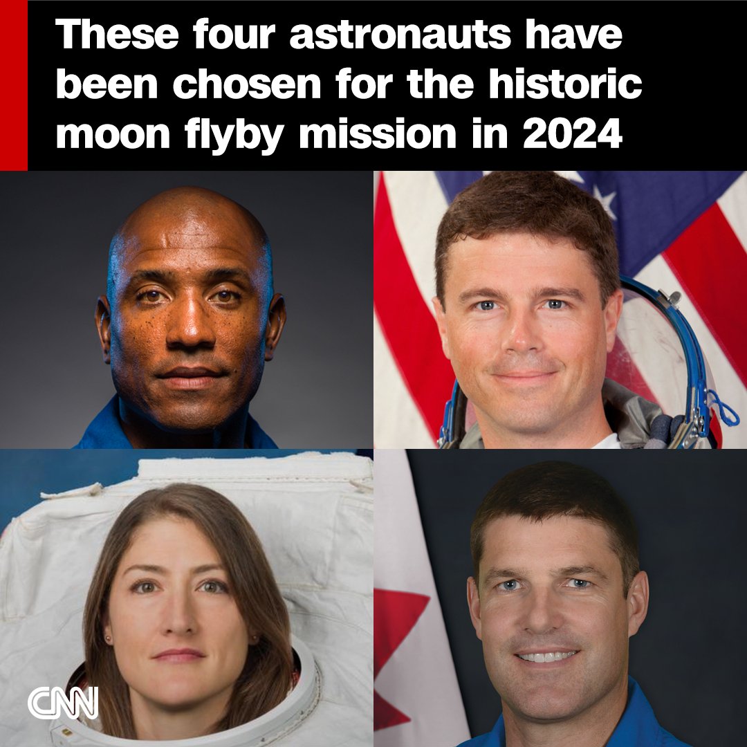 Three American astronauts and one Canadian were just picked for a generation-defining mission to the moon's orbit cnn.it/3GdkZKu
