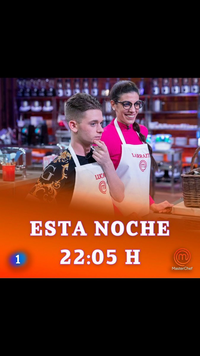 Hoy 22:05 🥂 en <a href="/La1_tve/">La 1</a> nos vemos con el tercer cuarto programazo de <a href="/MasterChef_es/">MasterChef</a> en fogones os esperamos a todos para encender cocinas 🔥😜🔪 #MasterChef11 📷 <a href="/francescmchef11/">Francesc MasterChef 11</a> @lucamchef11  <a href="/enekomchef11/">Eneko MasterChef 11</a> <a href="/carlotamchef11/">Carlota MasterChef 11</a> <a href="/sergiomchef11/">Sergio MasterChef 11</a> @robertomchef11 <a href="/SamySpain/">Samantha de España</a> <a href="/Pepe_elBohio/">Pepe Rodriguez</a>
