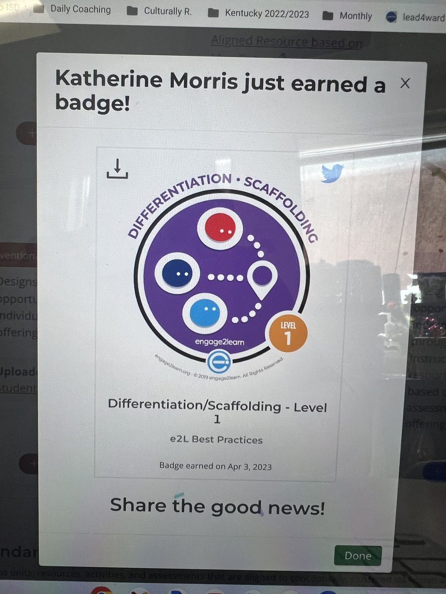 I love Mrs. Morris’s growth in such a short time. You earned two badges today. Congratulations! <a href="/engage_learning/">engage2learn</a> <a href="/ELGINISD_NEIDIG/">NEIDIG ELEMENTARY</a> <a href="/ElginTxISD/">Elgin ISD</a> <a href="/ddbranch569/">Diana Branch</a>