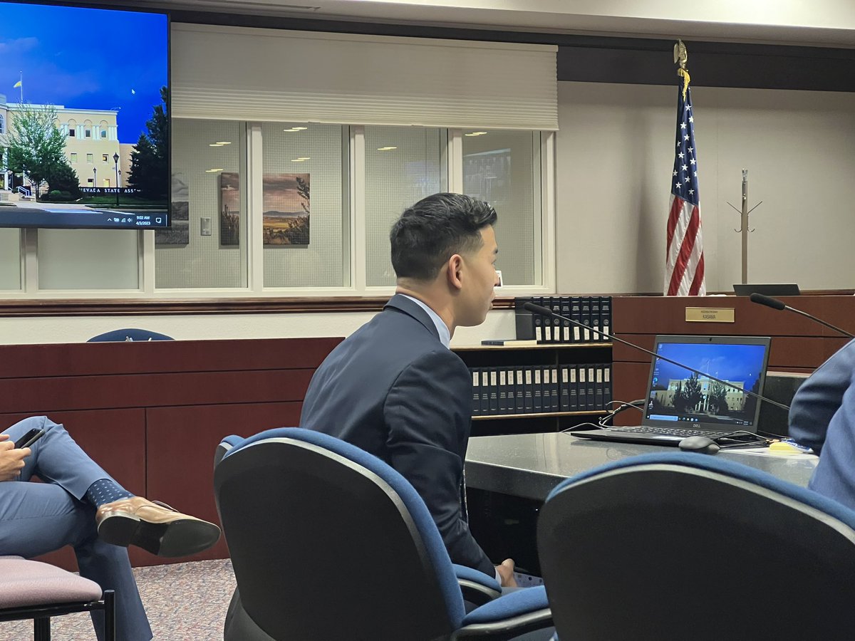 BattleBornProg's tweet photo. Thank you @LisaLynnChapman, @lesterjeng of @OneAPIANevada and @ACDCNV, @notpaulcatha of @Culinary226, and @maketheroadnv for testifying in strong support of #AB328 👏 #NVLeg https://t.co/Ckb01Th9xC