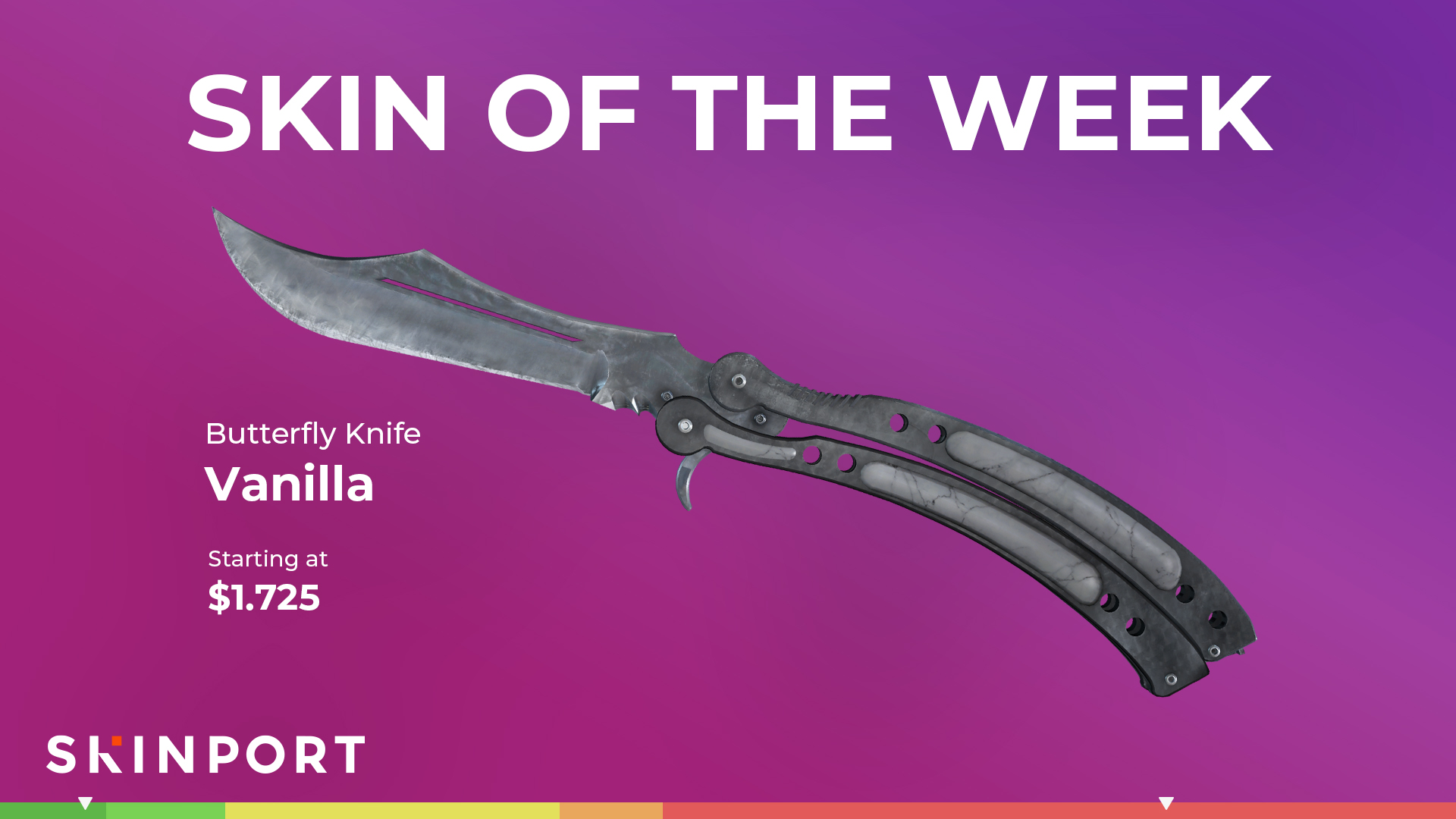 Mark tøj Samuel Skinport on Twitter: "Skin of the Week: Butterfly Vanilla. One of the most  popular knives of all time with constantly increasing value. What do you  think about this skin? https://t.co/dqjZi9C2dT" / Twitter