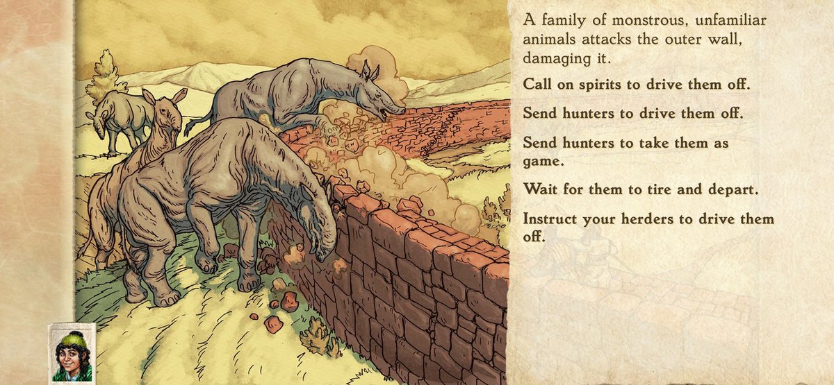 SixAges's tweet image. Six Ages 2: Lights Going Out is the sequel to Six Ages: Ride Like the Wind and a spiritual successor to the acclaimed King of Dragon Pass. Over 580 interactive scenes allow for dynamic and repeated playthroughs.

More at store.steampowered.com/app/2278010/Si…