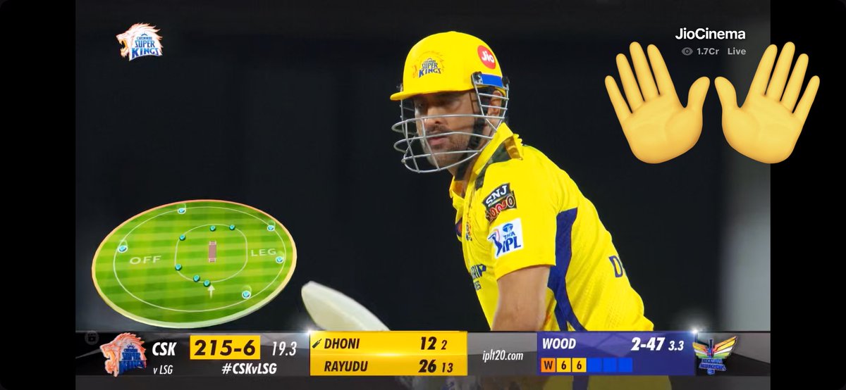 GauravInsan7717's tweet photo. #CSKvsLSG
Unbelievable.......
1.7 cr. People Watching ... https://t.co/i97fDEZR2p