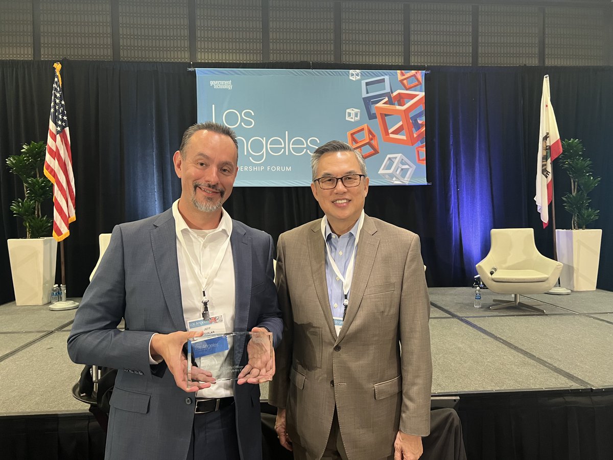 #MondayNews Congratulations to our CISO <a href="/InfosecIronman/">Jeffrey Aguilar</a> for receiving the 2023 #GovTech award for 'High Impact Leader'!