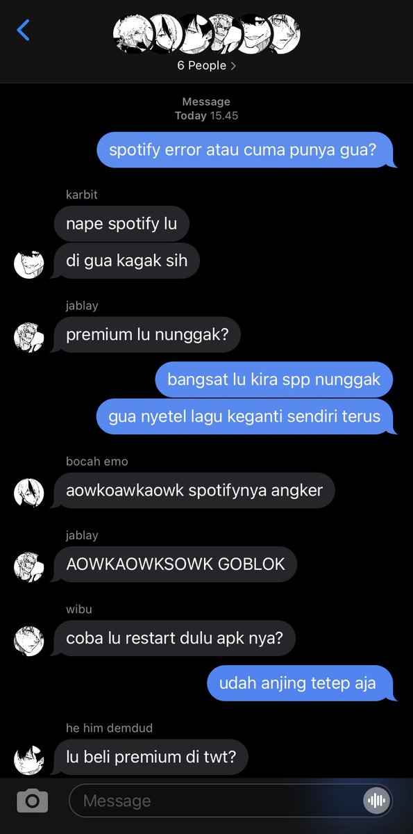dillydollysz's tweet photo. #kunigiri / #kncg prompt au! 

“niat gua awalnya beli spotify murah 90k malah kena tipu. untung bonus ce— eh, cowok cantik.” 

— kunigami rensuke, 2k23. https://t.co/L6AMSxu89X