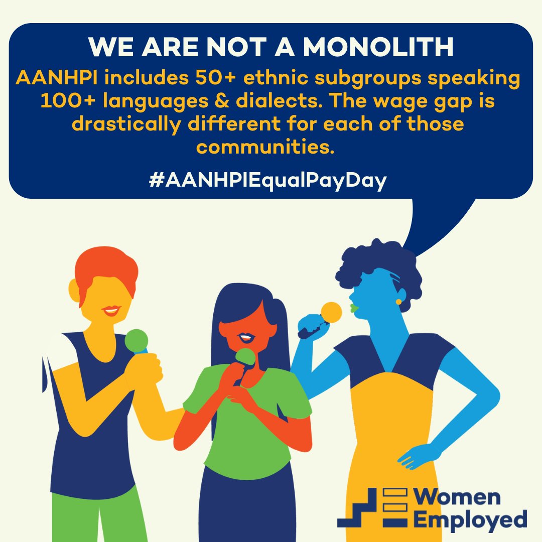 HeatherShockney's tweet photo. @wvwomenwork #AANHPI communities are not a monolith. We call for more #data collection on the broader #AANHPI community so we can show lawmakers how dire the situation is and close the #WageGap #AANHPIEqualPayDay https://t.co/PdqjeSqrLs