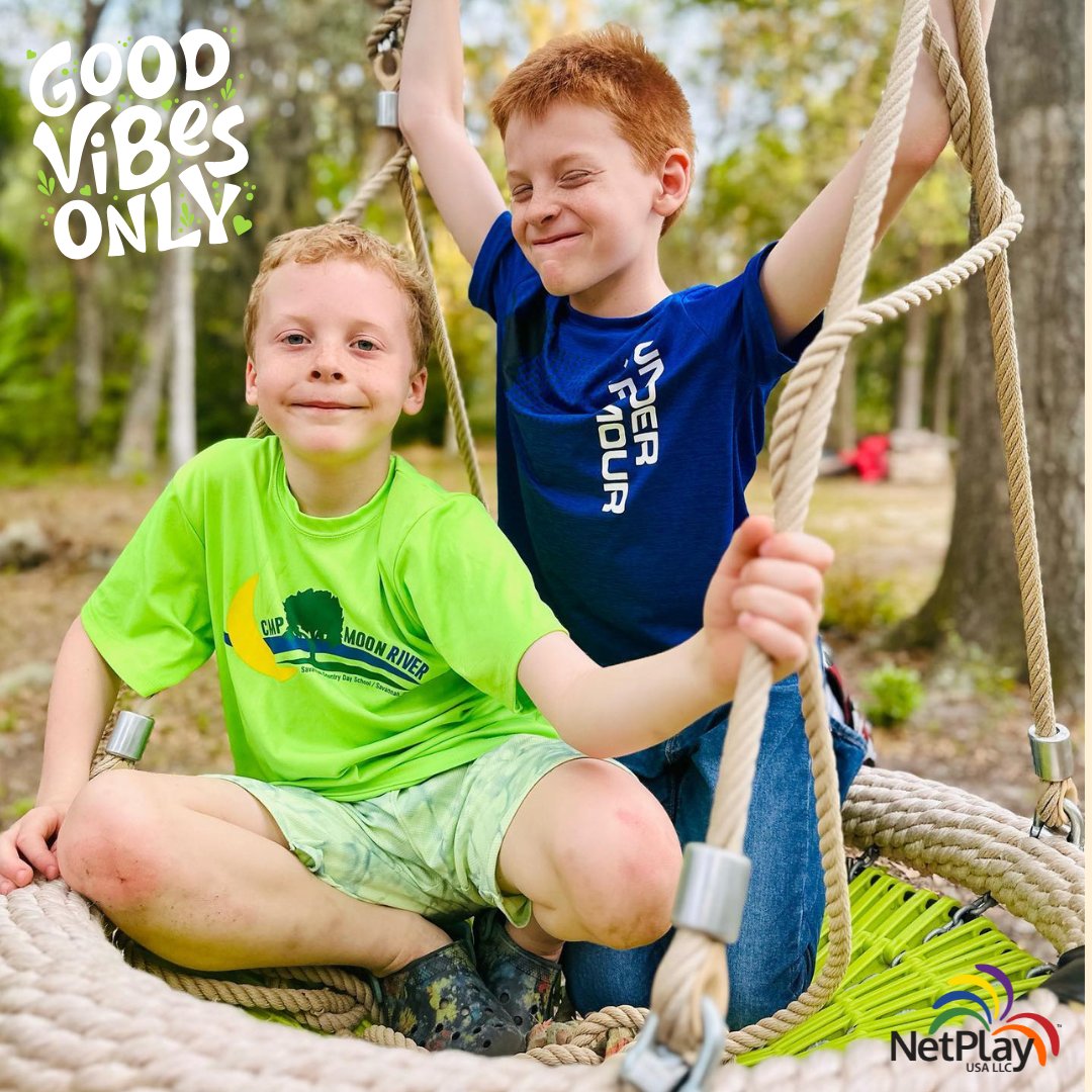 Swing into the fun with NetPlay. ✨ 
.
.
.
#mondayvibes #justaddplay #playgrounddesign #netplay