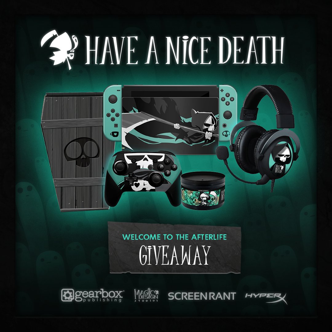 We've partnered with <a href="/GearboxOfficial/">GearboxOfficial</a> &amp; <a href="/HyperX/">HyperX</a> for an exclusive Have A Nice Death (<a href="/JoinDeathInc/">Have a Nice Death</a>) giveaway that includes a Nintendo Switch, a custom controller, and more! 

Enter here: buff.ly/3U3Hw26 #Giveaway