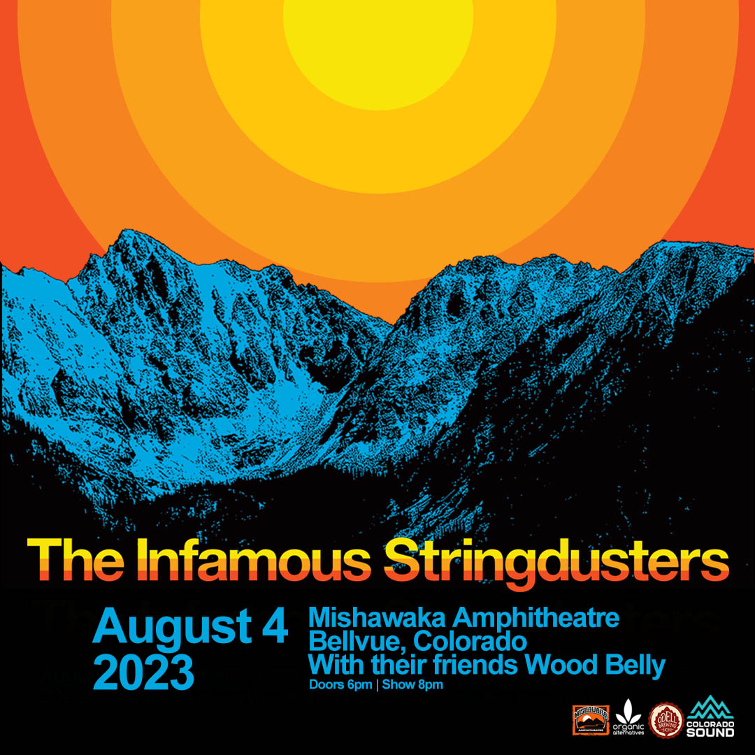 SHOW ANNOUNCEMENT!  Beyond excited to support our friends <a href="/stringdusters/">The Stringdusters</a>   at our favorite hometown venue, <a href="/themishawaka/">Mishawaka Amphitheatre</a> . Gonna be fire so get your tickets early!

Tix:  etix.com/.../the-infamo…...

<a href="/americanavibes/">Americana Vibes</a> 

#bluegrass #newgrass #focolivemusic #coloradolivemusic