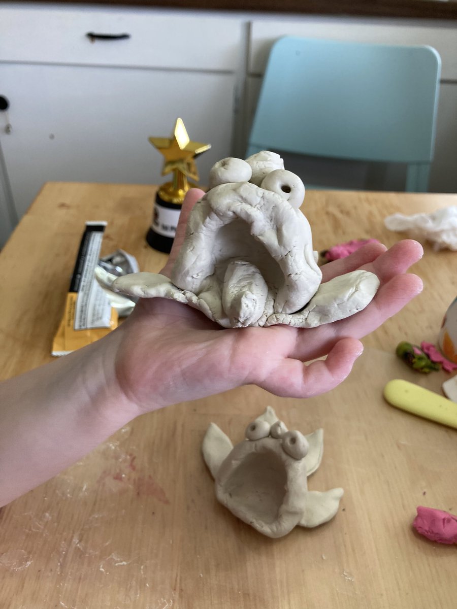 School project for the kiddo, frankly I was rather excited myself. Do you recognize this character? Step two will be painting when they dry. #kidlit #homeschooling #artproject #BookLover