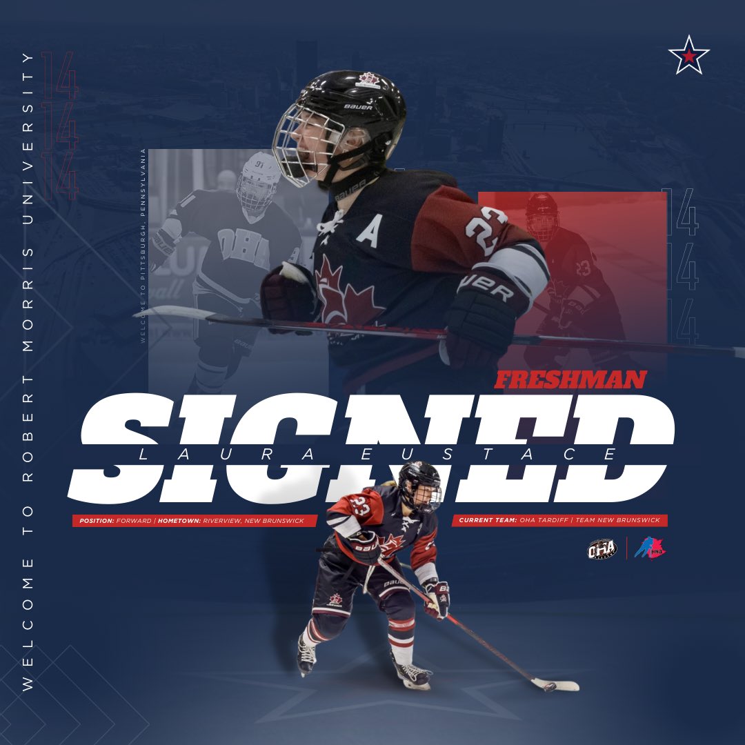 RMUWHockey's tweet photo. ‼️𝗥𝗢𝗦𝗧𝗘𝗥 𝗨𝗣𝗗𝗔𝗧𝗘‼️

The Colonials have signed forward, Laura Eustace from Riverview, New Brunswick. 

❗️𝙒𝙚𝙡𝙘𝙤𝙢𝙚 𝙩𝙤 𝙩𝙝𝙚 𝙍𝙈𝙐 𝙁𝙖𝙢𝙞𝙡𝙮❗️

#RMUnite | #BobbyMo https://t.co/IKuZG8wYXA