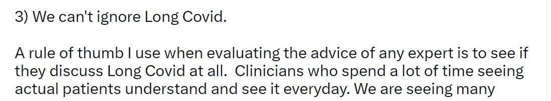 This applies to Dr. Bonnie Henry - 'a rule of thumb ... when evaluating the advice of any expert is to see if they discuss Long Covid at all.'

Bonnie Henry has avoided this topic at all costs. Why? Maybe somebody should ask her.🤔
#bcpoli #bcmedia