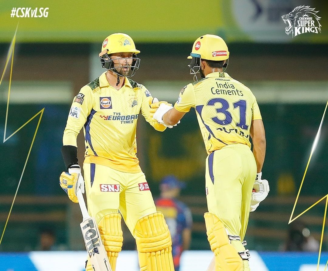 GorasSwaroop's tweet photo. Adorable Performance by #CSK💛 Good Better Best
Never Let It Rest 🔥❤️
#RuturajGaikwad #DevonConway #MSDhoni

@ChennaiIPL #WhistlePodu #Yellove 💛 https://t.co/xpI3xa0nZL
