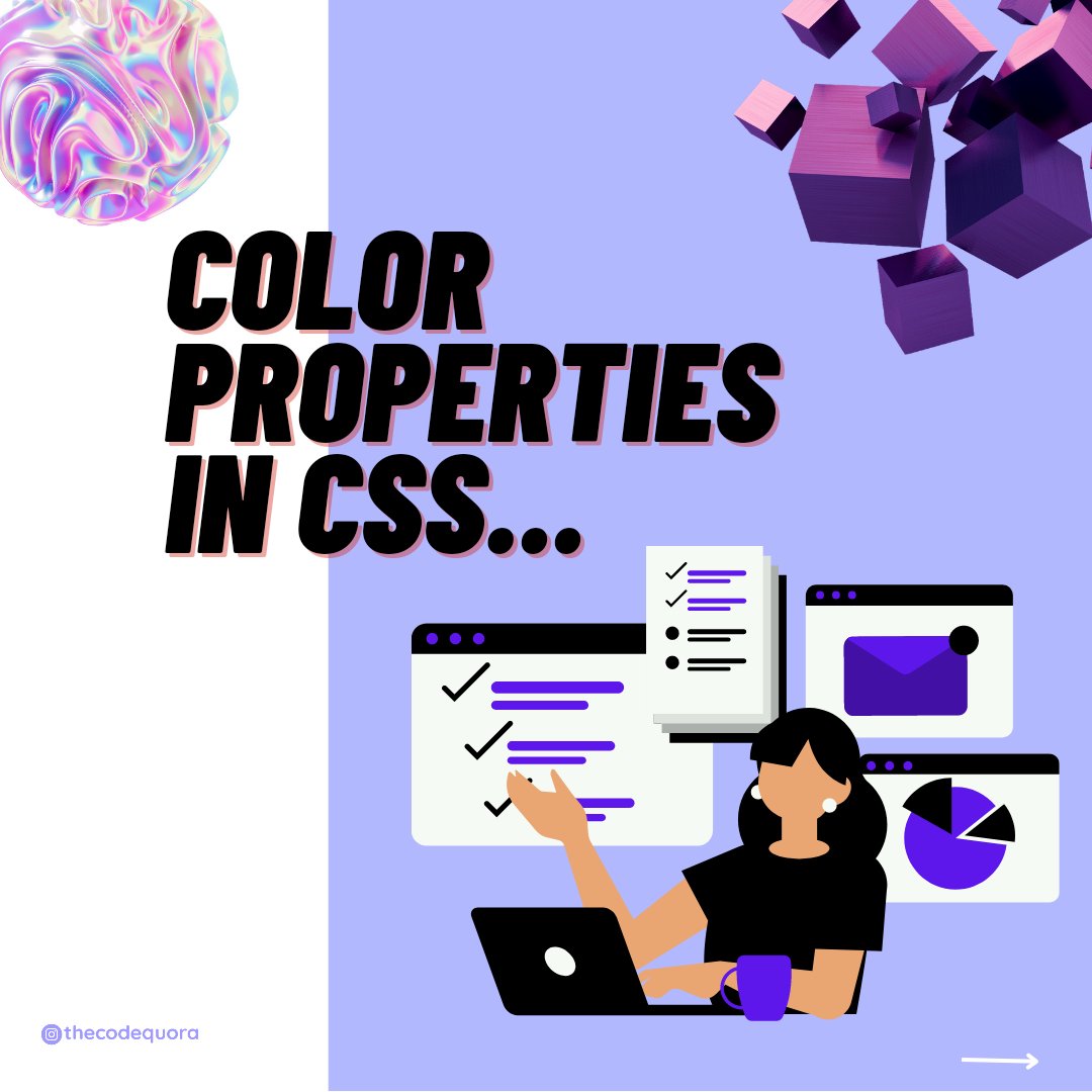 theCodeQuora's tweet image. Some color properties in CSS
#csspreparation #cssforum #html #csstricks #currentaffairs #bookstagram #cssexam #bookstore #newarrivals #bookworm #bookcover #booksbooksbooks #booksreading #pms #seller #cssaspirants #csstudents #htmlcss #cssanimation #cssource