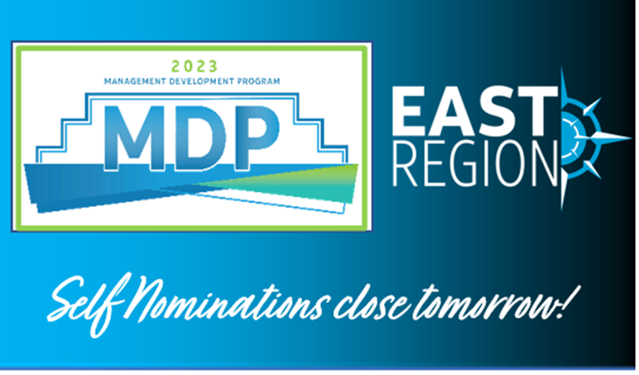 MDP Self Nomination closes tomorrow. Nominate today for this amazing experience to grow and network.