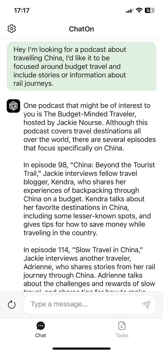 Is Chat GPT the answer to lousy podcast discovery? These answers were pretty spot on!