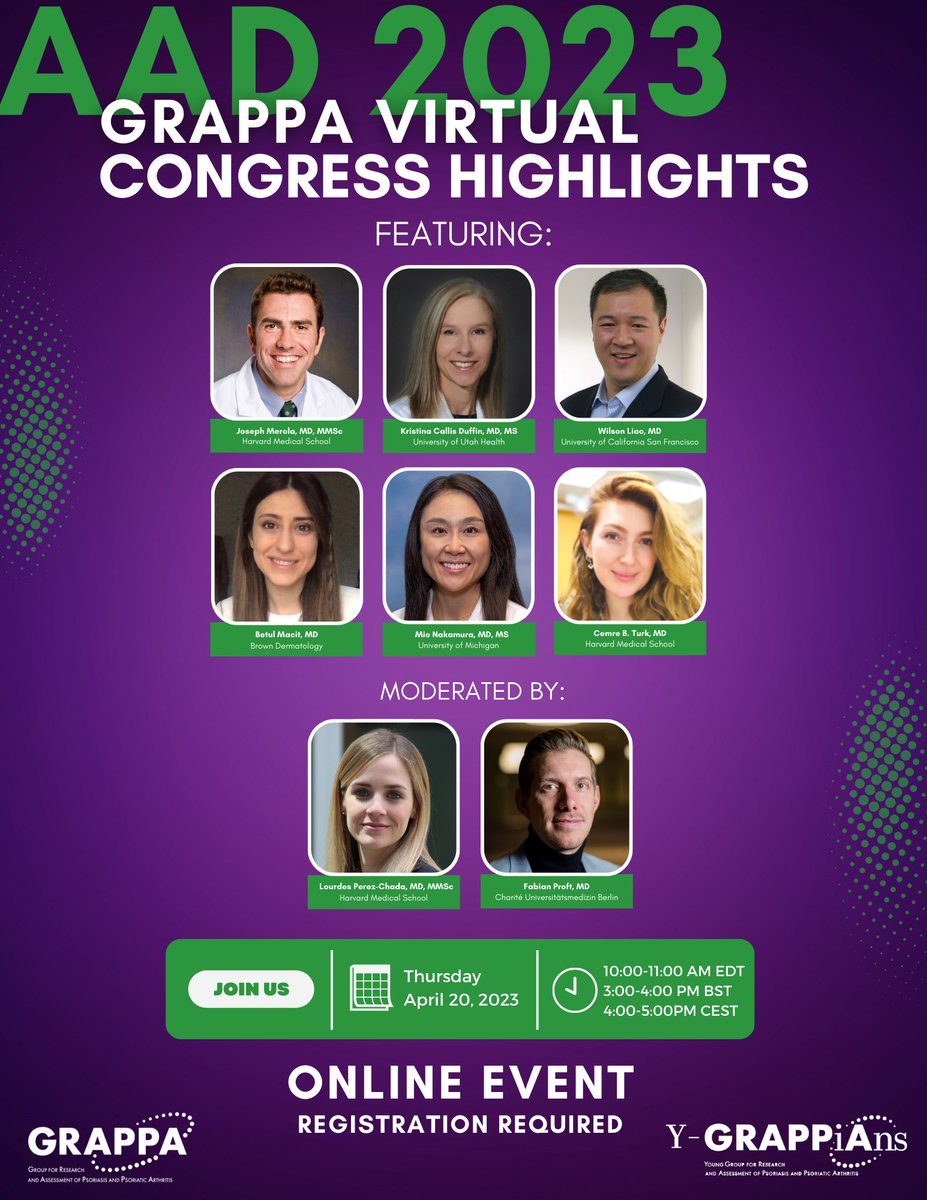 Will you be joining us for the upcoming GRAPPA Virtual Congress Highlights? Don't forget to register here: us02web.zoom.us/webinar/regist…