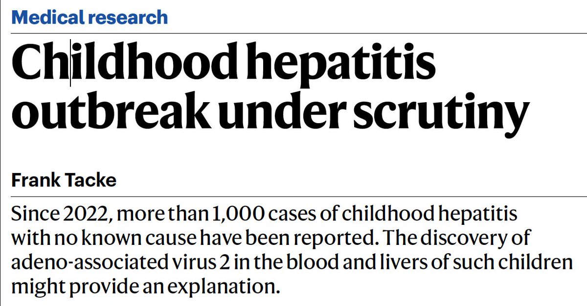 3 Nature papers on potential role for AAV2 in recent reports of severe acute hepatitis in pediatrics. The field needs more studies like these to explore rational underlying mechanisms. Excellent accompanying editorial by Prof. Frank Tacke. doi.org/10.1038/d41586…