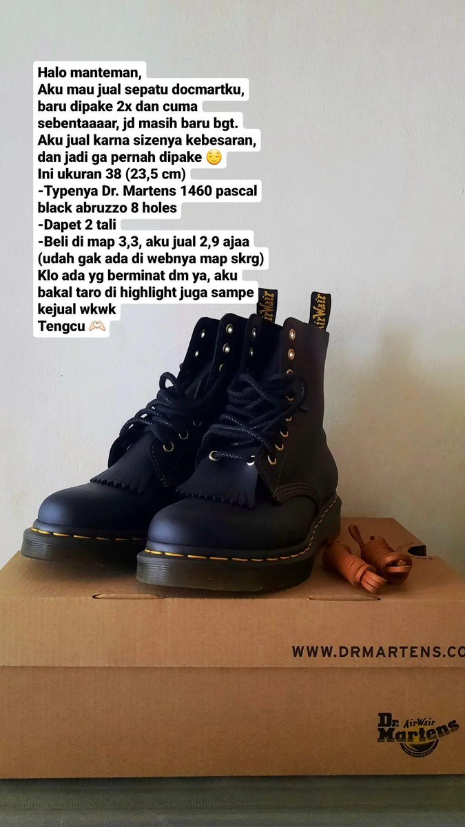 ibudoodidam's tweet image. WTS! Twitter do ur magic 💫 #jualdocmart #drmartens #docmartindo #jualdrmartens