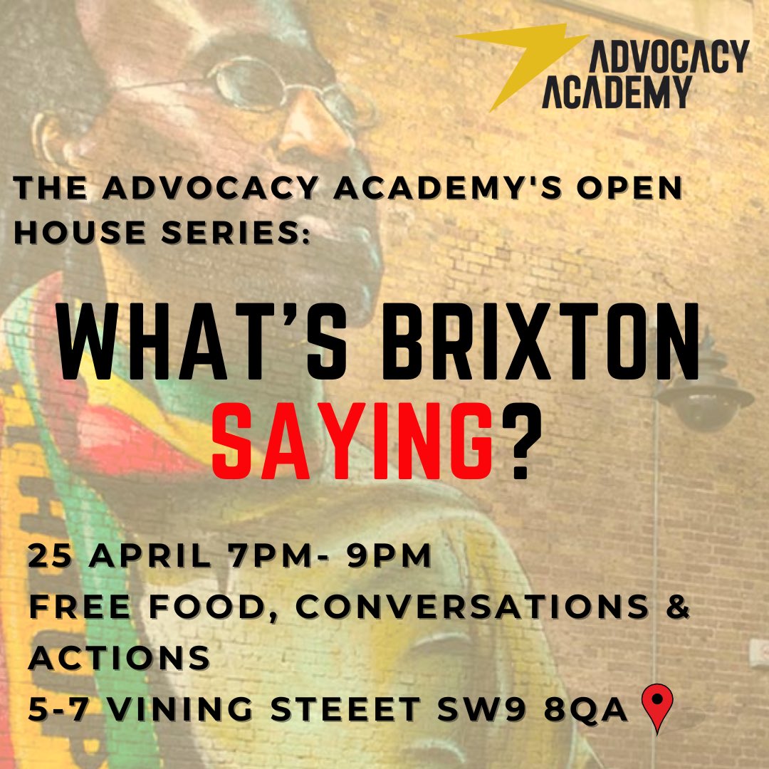 📣📣Our Open House is back! We’ve missed you, join us again for an evening of community, discussion, action and food. We’ve been having conversations in the past 4 months with Brixton community members for our Listening Campaign. 📣📣

April 25th 7-9pm eventbrite.com/e/595728679517