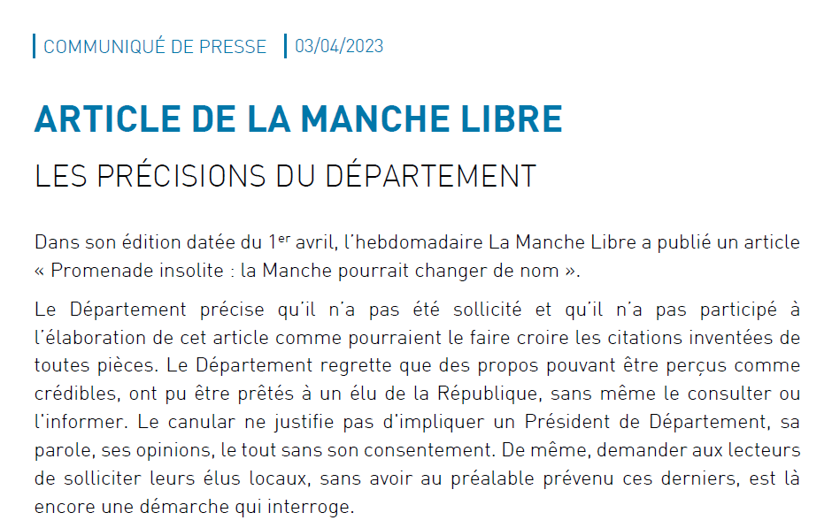 JeanMorin_CD50's tweet photo. Des précisions nécessaires, suite à la parution de cet article dans @lamanchelibre : https://t.co/iX8cFViIkV https://t.co/y46uJrheYs