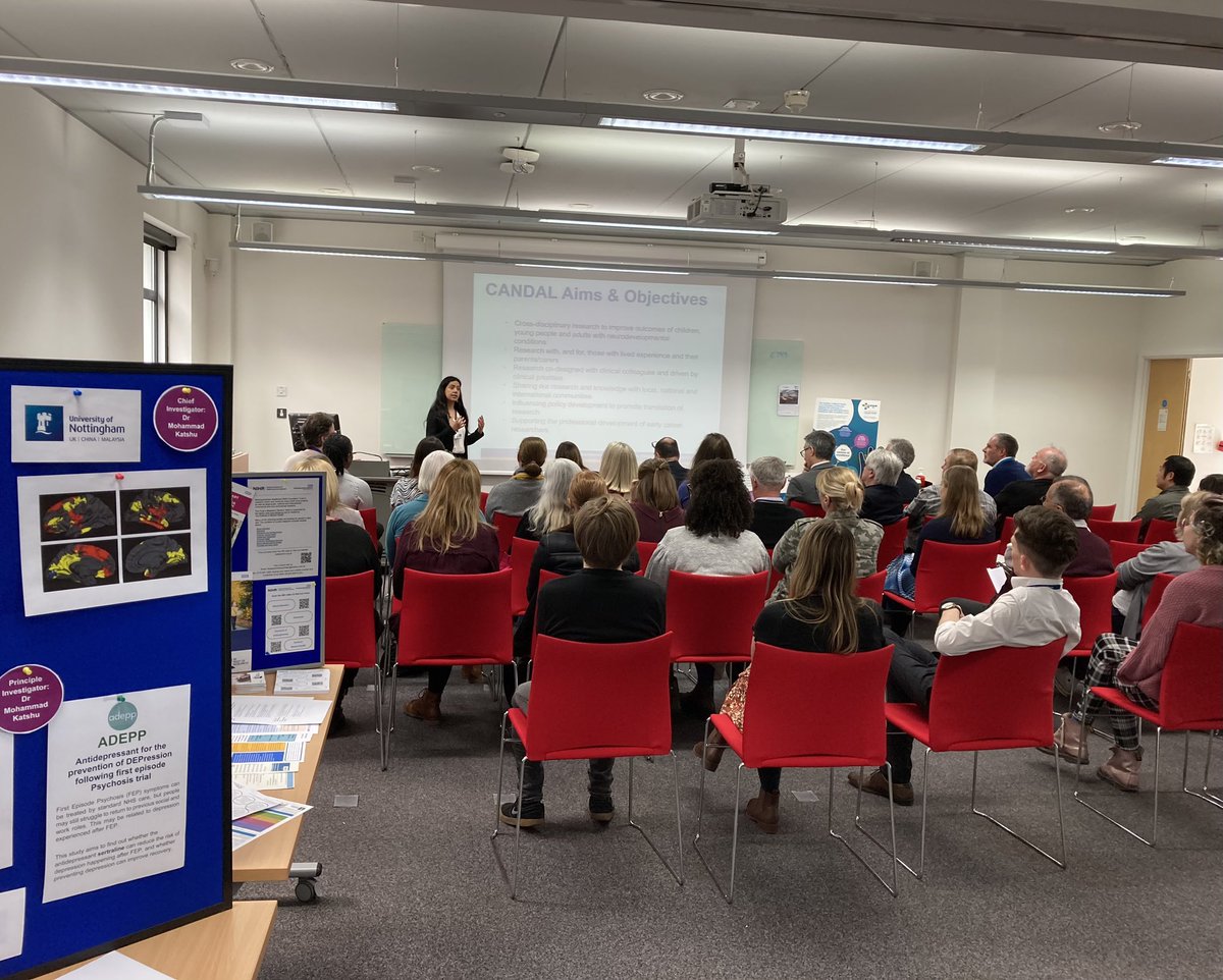 InstituteMH's tweet photo. We had several talks from across our different research themes, introducing Ifti to our links within @NottsHealthcare services and our mental health research expertise, including @NIHR_MindTech @DForenPsy @NeonTrials @jenniferayates https://t.co/MOPkCIw1ew