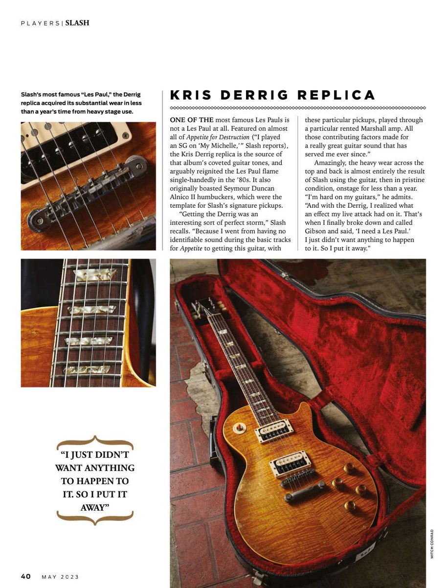 SlashArmy_ARG's tweet photo. ⚡Slash en revista Guitar Player hablado acerca de su gran colección de guitarras. Edición Mayo de 2023⚡

📸: @rosshalfin [1/3]
•
•
•
#slash @slash #guitarplayer #thecollectionslash #slashonmagazine #gunsnroses #smkc #gnr #gnfnr #gibson #rnfnr #guitarplayermagazine https://t.co/z59dJXsX4D
