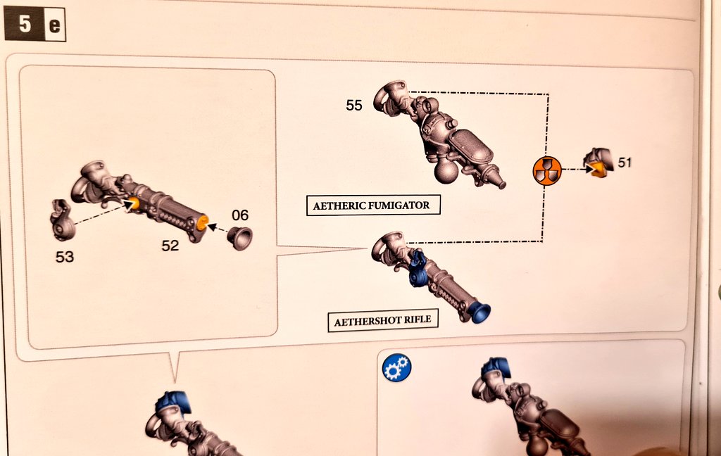 _wee_men's tweet photo. Bit of a longshot, but does anyone have spare Thunderer weapon bits....Decksweeper, Aethercannon, Fumigator. 

Maybe you built all Rifles in the v1 book... pls RT https://t.co/JOILDzteXc