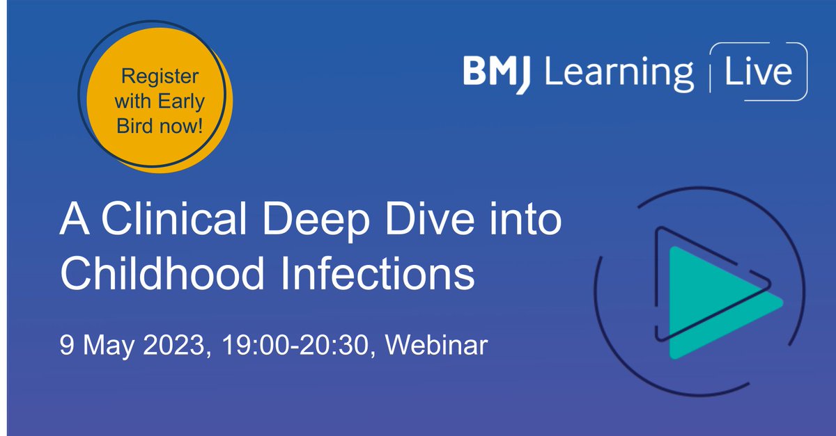 Are you up-to-date on the latest research and management strategies for childhood infections? 

Join us for the #BMJLearningLive clinical deep dive and gain the knowledge you need to provide the best possible care for your pediatric patients👶 

Register🎫 bit.ly/40wDSAe