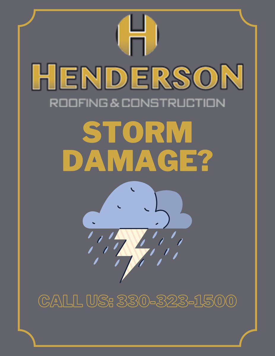 HendersonOhio's tweet photo. Storm Damage From This Past Weekend? Give Us A Call! 330-323-1500. https://t.co/VsE6BonuYj