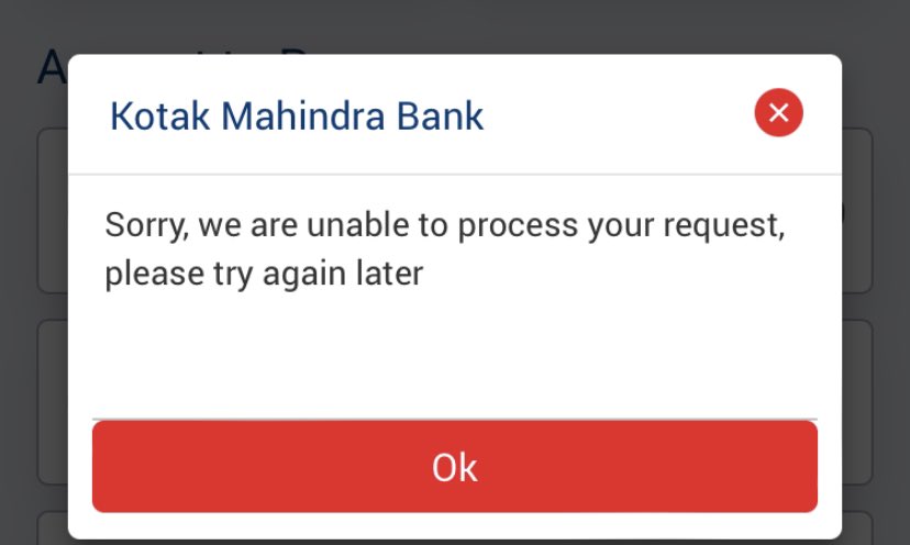 darshanswami88's tweet photo. Very Monday @KotakBankLtd mobile app has issue 😕 https://t.co/CggHkIhsfM