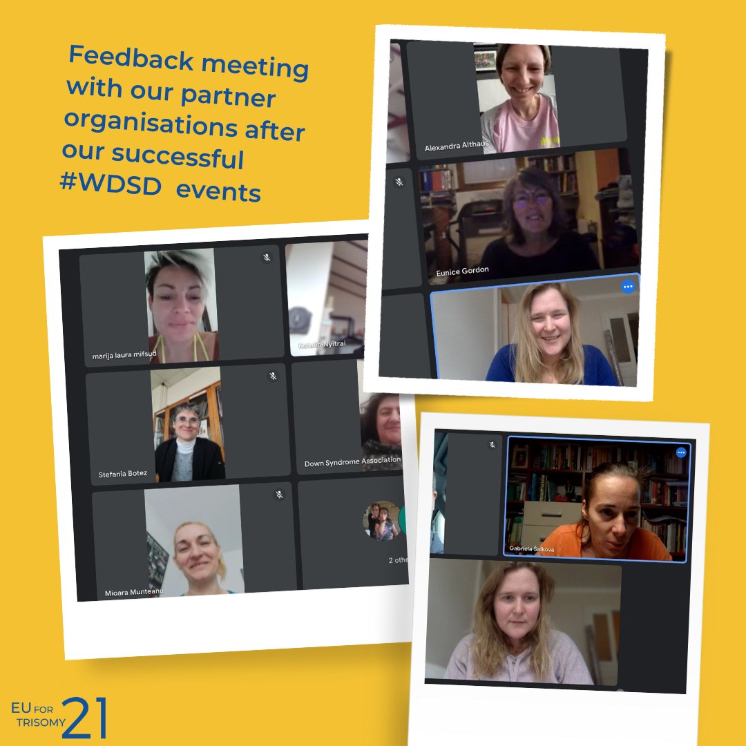 EUforTrisomy21's tweet photo. 👏Big thanks to our partner organizations! 🙌 EU for Trisomy 21 team met with partners from across EU to share feedback on #TimeForMoreVisibility & #WDSD events, and plan for our next in-person event #TimeForMoreHealth in Brussels. Stay tuned for updates! #Downsyndrome https://t.co/MzJHKbxQi0