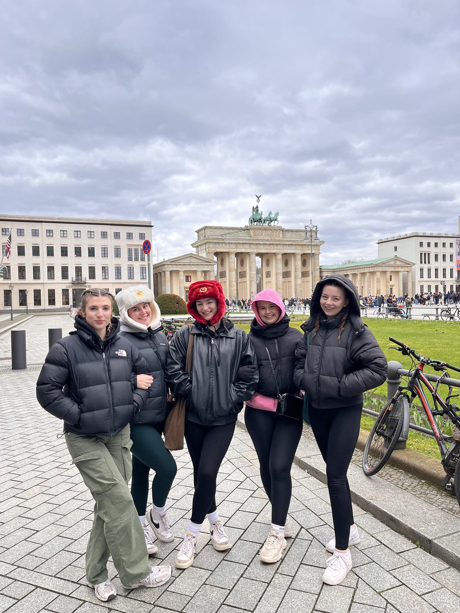 CHSC_History's tweet photo. Day 2: learnt so much on our walking tour of Berlin. Embracing the culture and its rich history, the students ate pretzels and bought Soviet hats to keep warm! https://t.co/c9KNAhsTwL